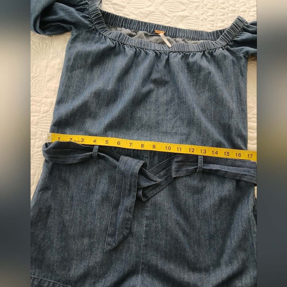 Free People Denim Blue Women's Romper - Picture 11 of 15